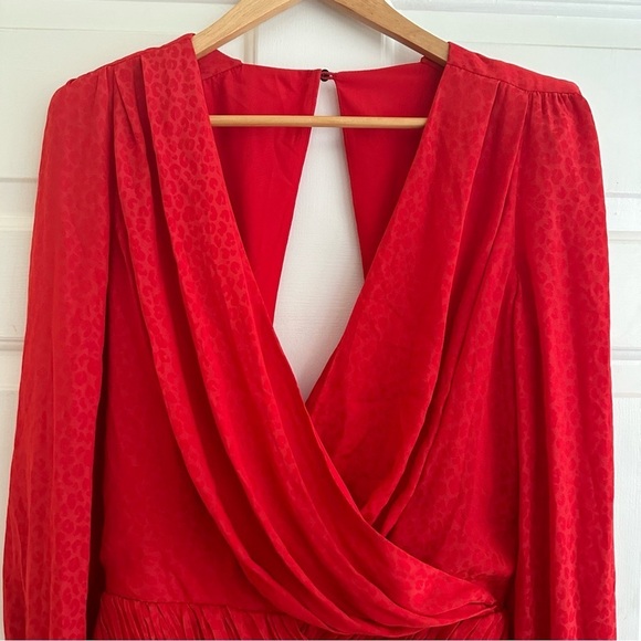 NWT Free People Let's Dance Dress in Red Mini Leopard Print Swifty Valentines - Picture 7 of 11